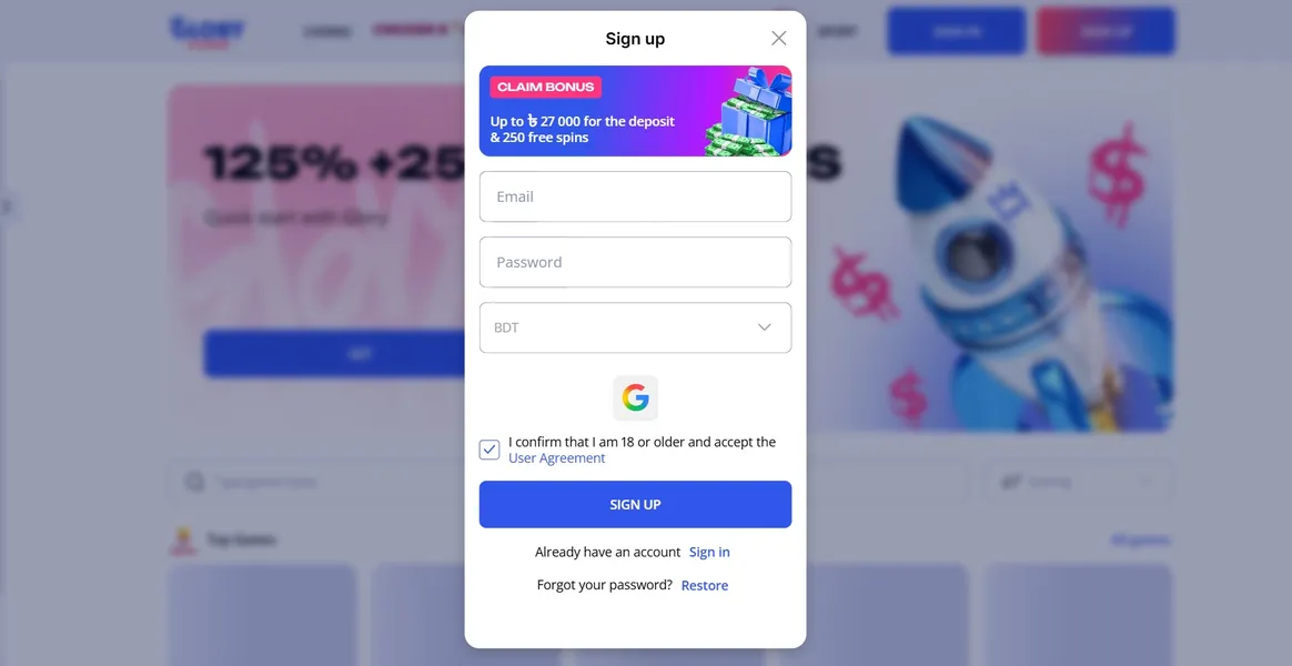 Effortless Glory Casino Login and Account Setup
